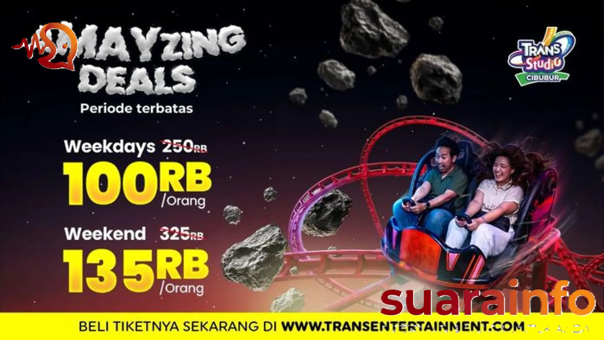 Liburan Long Weekend Hemat: Trans Studio Cibubur Guyur Promo AMAYZING DEALS Mulai 100 Ribuan!