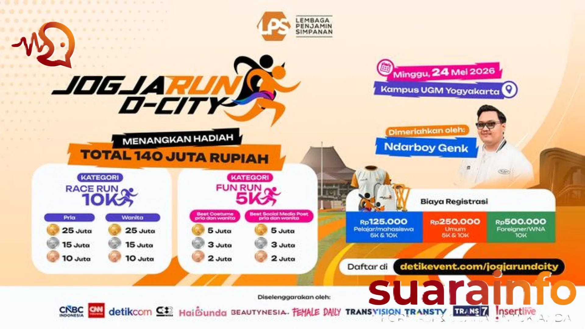Jogja Run D-City 2026: Sensasi Lari Ikonik di UGM dengan Hadiah Puluhan Juta dan Pesta Hiburan Spektakuler