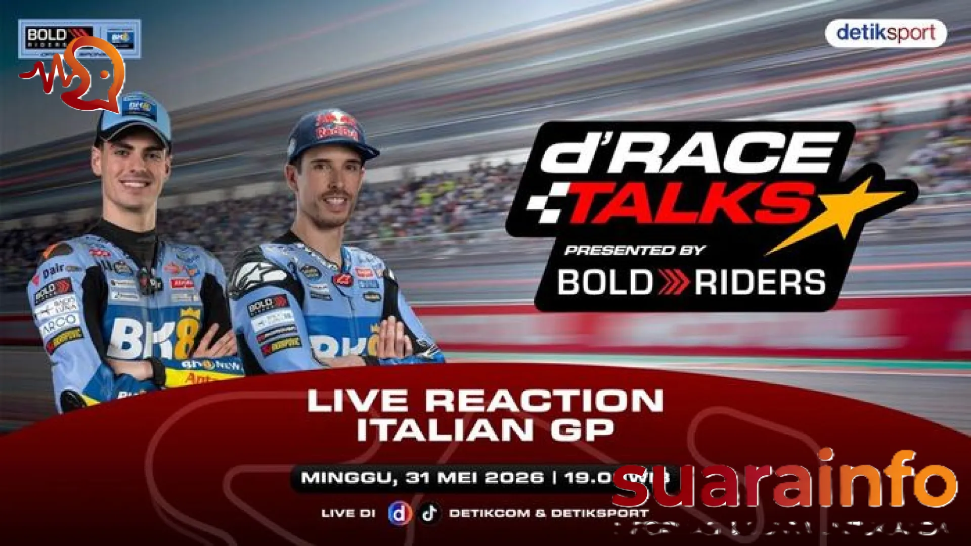 Mugello Membara! Prediksi MotoGP Italia 2026 dan Live Analysis Eksklusif d’Race Talks SuaraInfo