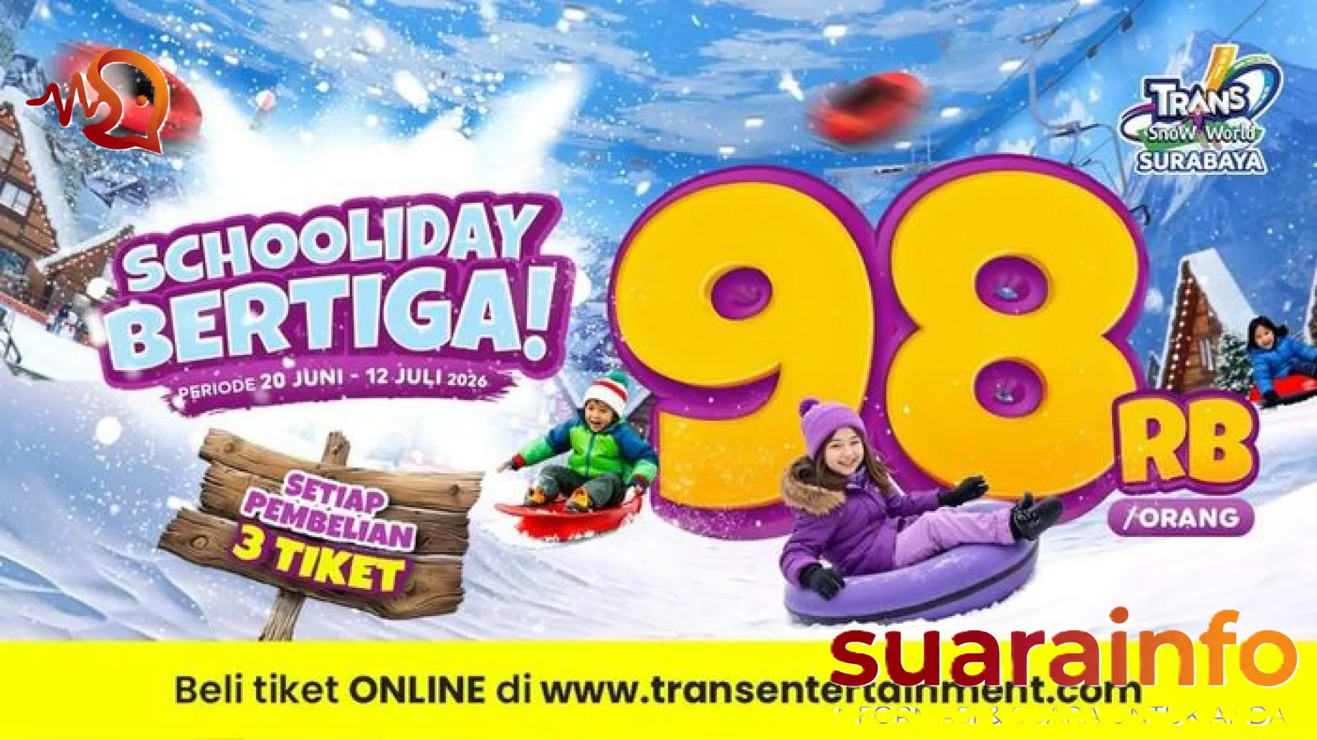 Sensasi Musim Dingin di Tengah Kota: Liburan Seru Main Salju di Trans Snow World Surabaya